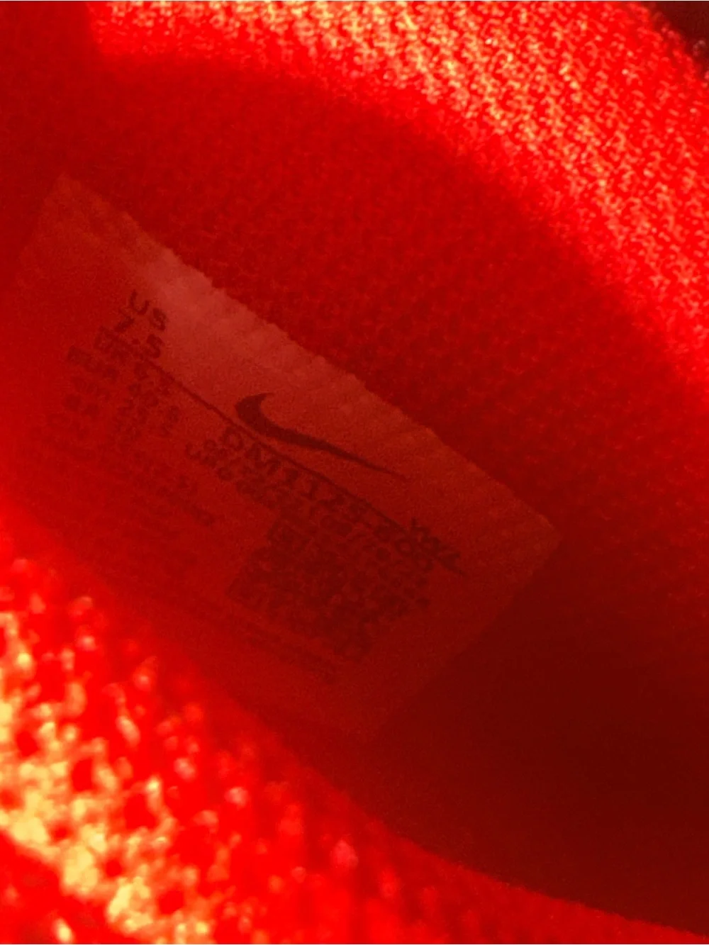 Nike Bright Red Men’s Sneakers with Black Swoosh Accent 7.5